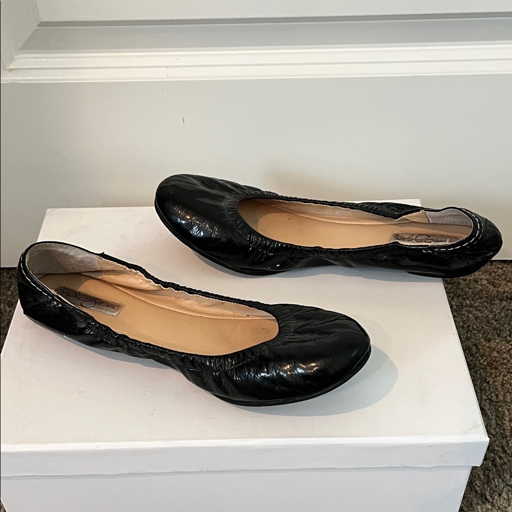 Halogen Shiny Black Women's Flats